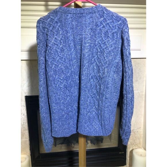 Croft & Barrow Women’s Periwinkle Blue Sweater Zip Up Jacket Size L - Picture 2 of 6